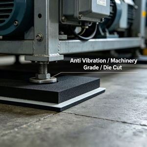 Almohadilla de Espuma EVA Antivibración con Cinta Adhesiva de Doble Cara de Alta Resistencia, Junta Amortiguadora para Amortiguación de Maquinaria Industrial Pesada - Product Image 1
