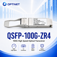 Transceiver LC Jarak Jauh dengan Kompatibilitas Tinggi untuk Peningkatan Port Switch Ethernet 100G QSFP28 100G ZR4