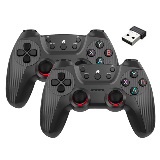 Wireless 2.4G Dual Player PC Remote Control for Android Smart Television Box Linux System Console EmuELEC Retro Game Controller