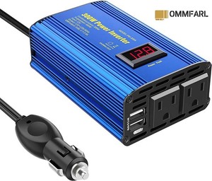 Convertisseur <span class=keywords><strong>DC</strong></span> <span class=keywords><strong>12V</strong></span> à 110V <span class=keywords><strong>AC</strong></span> Adaptateur de chargeur de voiture Onduleur 300W - Product Image 1