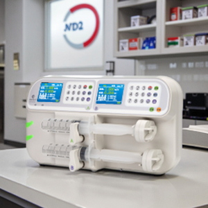 Dual <b>Channel</b> Veterinary Monitoring Device Microinjection Pump CE Certified Class II Medical USB Rechargeable 3-Year - Product Image 2