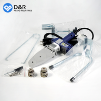 Outil de fusion de douilles PPR numérique portable D&R 800W, kit de machine à souder à chauffage bleu 220V, tension personnalisée pour tuyaux CVC