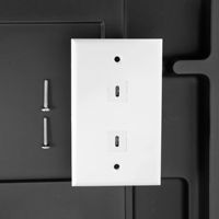 Adaptador de Pared con Doble Puerto USB-C Hembra a Hembra, Estilo Americano, Módulo de Núcleo de Cobre, Función Completa de Audio/Video, Modelo 31