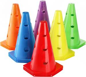 Cônes de football de 23 cm, entraînement d'agilité, marqueur de terrain, cône de circulation en plastique pour l'entraînement, exercices de football et de basketball - Product Image 1
