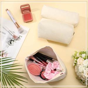 Small Makeup Bag for <b>Purse</b> Mini Cosmetics Bag Corduroy <b>Cute</b> Cosmetic Pouch for Women - Product Image 3