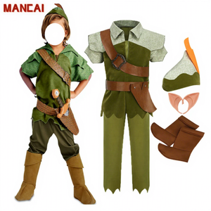 Costume da Elfo <span class=keywords><strong>Peter</strong></span> <span class=keywords><strong>Pan</strong></span> per Bambini, Abiti per Spettacoli Scolastici, Travestimento per Feste <span class=keywords><strong>di</strong></span> Carnevale, Costume da Principe Ranocchio per Halloween - Product Image 1
