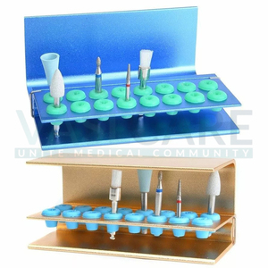 1x Bloc de rangement pour fraises dentaires avec couvercle, autoclavable, boîte organisatrice manuelle pour endodontie, 10/16/24 trous, certifié CE par Vaslcare - Product Image 6