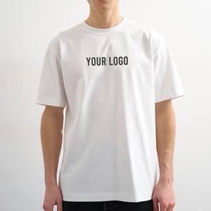 Camiseta Blanca Lisa de Corte Informal y Relajado para Hombre, Venta al Por Mayor de Fábrica, Logotipo Personalizado, 100% Algodón, Cuello Redondo, Manga Corta - Product Image 1