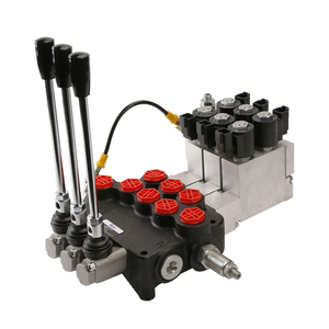 P80-1 Vlvula De <span class=keywords><strong>Control</strong></span> Hidrulico кран моноблочный ручной Электрический гидравлический направленный клапан с <span class=keywords><strong>4</strong></span> золотниковыми клапанами с 24 В соленойл - Product Image 5