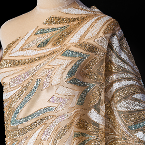 Phong Cách Mới Nặng Mật Độ Cao Ngọc Trai Đa Màu Sequin Và Đính Cườm Vải - Product Image 3