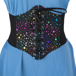 <span class=keywords><strong>Ceinture</strong></span> corset papillon à lacets Ceintures attachées extensibles <span class=keywords><strong>Ceinture</strong></span> <span class=keywords><strong>large</strong></span> élastique pour robe d'Halloween <span class=keywords><strong>Ceinture</strong></span> cintrée pour femmes - Product Image 3