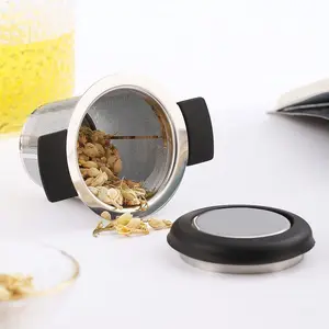 Venda quente Produtos Por Atacado Bule Aço Filtros Infusores Com Silicone Handle Tea Filter