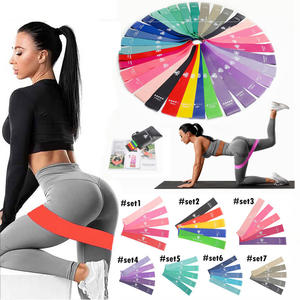 Pita Latihan Elastis Karet Lateks 5pcs Cocok untuk Yoga, Gym, Peregangan, Latihan, Pita Pinggul untuk Kebugaran, Olahraga, Terapi Fisik - Product Image 6