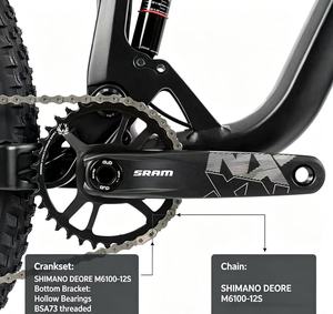 Vélo de montagne tout suspendu Enduro haute performance avec cadre en aluminium 29 pouces, 12 vitesses, fourche à air 160 mm de débattement, confort optimal - Product Image 4
