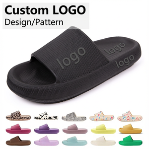 Custom Summer Brand EVA PVC Printed Unisex Kids Women Men House Home Logo Customized Custom Slides <b>Slippers</b> - Product Image 1