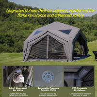 Tente gonflable Coody Hub Station Air - Gris, luxe, pour camping familial, 3-5 personnes, quatre saisons, camping en plein air, tente gonflable portable unique