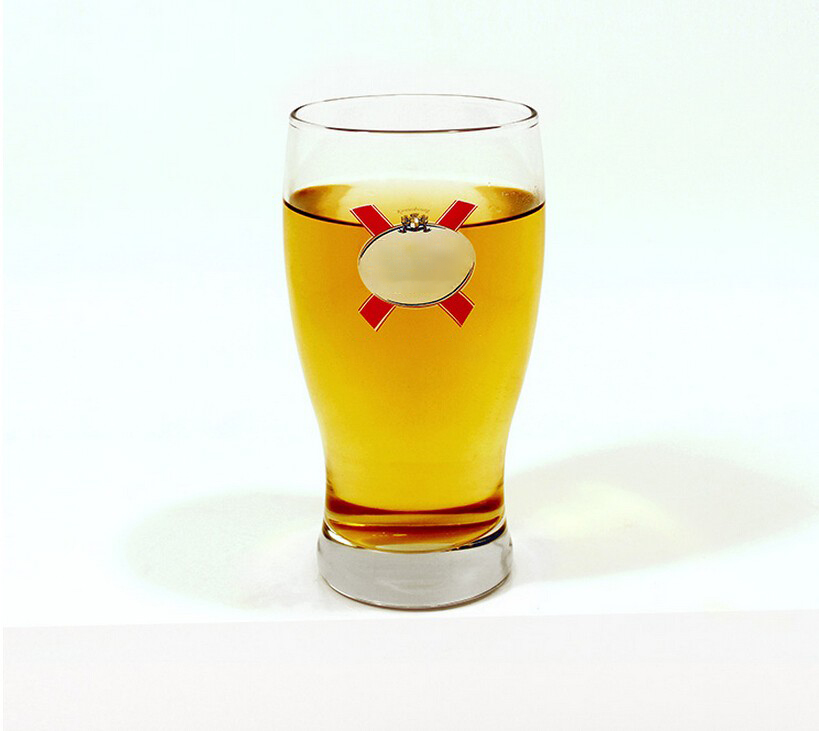 Handmade Heat OEM logo Clear Beer Glass Cup Tea Juice Glass Cup Beer Glass