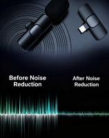 Mikrofon Lavalier Cardioid nirkabel portabel, Mini plastik iPhone Android Audio/Video rekaman Mic Desktop siaran langsung baru