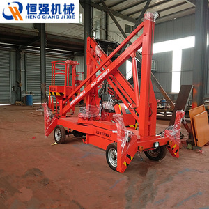 รถกระเช้าบูมยกดีเซล Hengqiang ความสูง 12 เมตร หมุนได้ 360 องศา แพลตฟอร์มทำงานบนที่สูงแบบเคลื่อนที่ได้ - Product Image 3