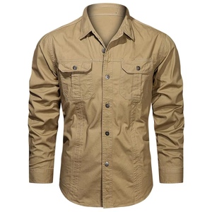 Camisa Casual para Hombre, Mezcla de Algodón, Antiarrugas, <span class=keywords><strong>Manga</strong></span> <span class=keywords><strong>Larga</strong></span>, Resistente al Desgaste, para Ocio al Aire Libre, <span class=keywords><strong>Trabajo</strong></span>, Camisas Personalizadas - Product Image 2
