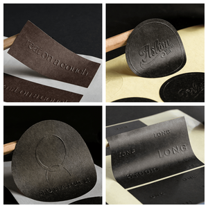 Etiquetas Adhesivas Personalizadas de Papel con Textura Especial 3D en Relieve Negro Mate para Embalaje - Product Image 5