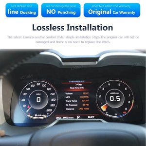 จอ LCD ดิจิตอลขนาด 12.3 นิ้วสำหรับรถยนต์ Chevrolet Camaro ปี 2011-2015 จอ LCD ดั้งเดิมพร้อมเครื่องเล่นสเตอริโอและมาตรวัดความเร็วเสมือนจริง - Product Image 4