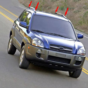 Cubierta Protectora de Extremo <span class=keywords><strong>para</strong></span> Riel de Techo de SUV Negro <span class=keywords><strong>para</strong></span> <span class=keywords><strong>Hyundai</strong></span> <span class=keywords><strong>Tucson</strong></span> 2004 2005 2006 2007 2008 - Product Image 2