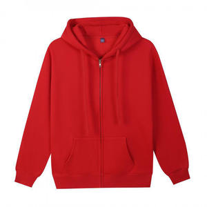 Sweat à capuche zippé en polaire de haute qualité imprimé de logo personnalisé Sweat à capuche zippé vierge de couleur unie pour hommes - Product Image 4