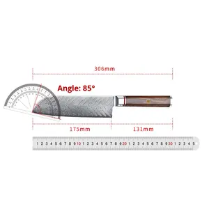 Juego de Cuchillos de Cocina Profesionales de Alta Calidad con Mango de Madera de Palisandro, Logotipo Personalizado, Juego de Cuchillos de Cocina Japoneses de Acero de Damasco - Product Image 5