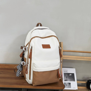 Ensemble de sacs à dos étudiant en nylon imperméable à la <span class=keywords><strong>mode</strong></span> avec fermeture à glissière élégante pour lycéennes avec sac à main - Product Image 5