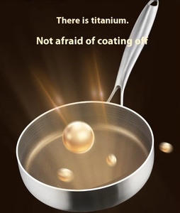 Padella in Acciaio Inossidabile 304 Rivestita in Titanio, Design Moderno, Super Antiaderente e Durevole con Indicatori di Volume per la Cottura - Product Image 6