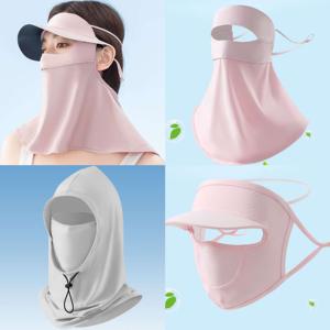 Set Anti-Uv con logo personalizzato da donna set Anti-Uv protezione solare sottile ad asciugatura rapida Upf 50 + ghiacciata protezione solare Anti-Uv cappello maschera per il viso - Product Image 2