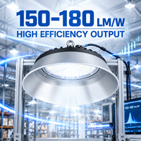 Projecteur LED UFO 200W à haut rendement lumineux 180LM/W SMD IP67 pour entrepôt industriel et atelier