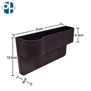 Organizador de Asiento de Coche Universal de Estilo Deportivo de Lujo, Caja de Almacenamiento de Cuero PU con Portavasos - Product Image 4
