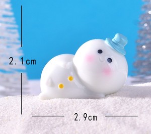 Produit en usine Micro Paysage Ornements De Noël Chubby Bonhommes De Neige Résine Artisanat Accessoire pour Halloween Modèle De Bande Dessinée - Product Image 4
