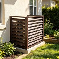 Cache-condenseur d'air en aluminium à lamelles, design divisé, simple, étanche, durable et résistant à la corrosion, pour usage extérieur en jardin, vente en gros