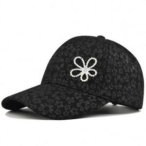 New Arrivals Fashion Sports <b>Hats</b> Womens Customized Baseball Capgorras Mesh Floral Lace Baseball Cap <b>Hat</b> With Rhinestone - Product Image 1