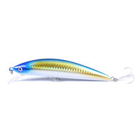 Leurre de pêche Big Minnow à finition laser, longue portée, simulation de poisson, appât artificiel dur pour la pêche en mer, en eau douce et en haute mer