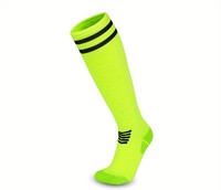 Chaussettes de compression personnalisées en polyester et nylon pour football, soccer, escrime, avec logo personnalisé, au-dessus du genou