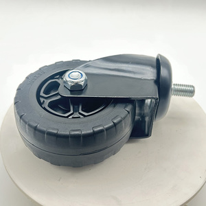 Rueda Giratoria VIMA de 4 Pulgadas con Rosca, Rueda de Nylon y Goma, Soporte para Electroforesis, Capacidad de Carga de 140 kg, Rodamiento de Bolas - Product Image 4