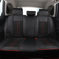 Für Alle Jahreszeiten Universelle PU-Leder Komplettset Autositzbezüge Wasserdicht Luxuriös 5 Sitze Mini Jetta X5 Golf Touareg Polo A5 M3 2