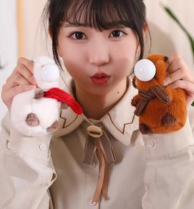 Unisex 12cm malla de algodón alivio del estrés suave escupir burbuja felpa carpincho relleno colgante mochilas escolares Día de San Valentín - Product Image 6