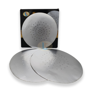 Feuille d'aluminium de narguilé de haute qualité 160mm perforée durable de qualité alimentaire antiadhésive feuilles de coupe pure alliage spécial arabe Hubbly OEM - Product Image 4