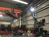 Grue à bois hydraulique, machine à grappin forestier |   Équipement de chargement de bois lourd, remorque à bois à essence facile à utiliser pour tracteur