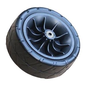 Ruota sostitutiva in schiuma TPU solida da 8 pollici senza piatto per carrello da giardino per carrozze da spiaggia - Product Image 5