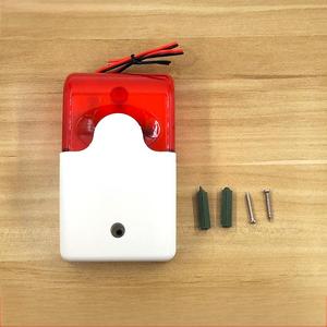 Mini <span class=keywords><strong>Sirena</strong></span> Stroboscopica Cablata per Sistema di Allarme di Sicurezza Domestico, Durevole, 12V, Allarme Sonoro con Luce Rossa <span class=keywords><strong>Lampeggiante</strong></span> - Product Image 2