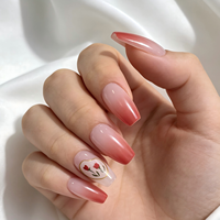 Faux Ongles Mixtes à Presser 24 Pièces Assorties Dorés Français Floraux Marbrés Éclatants Brillants Vente en Gros Étiquette Privée Personnalisée