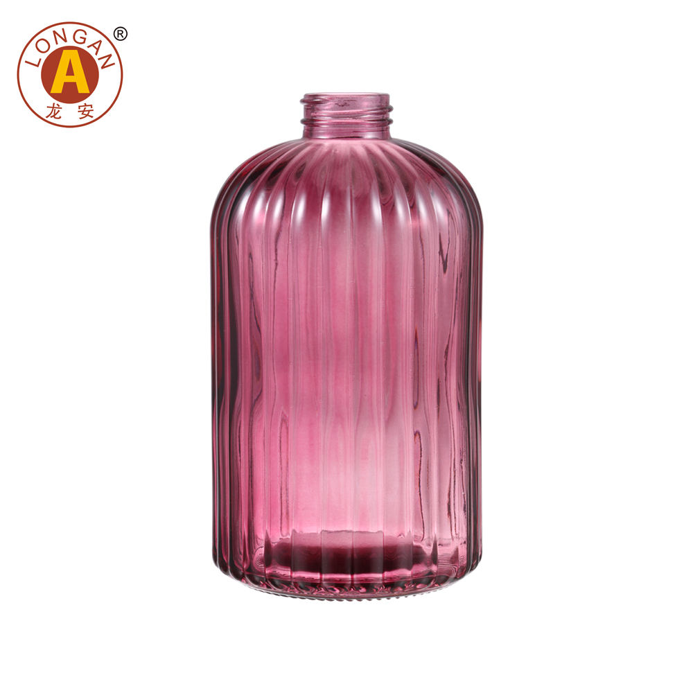 Bouteille en verre d'amarante sans pompe à lotion