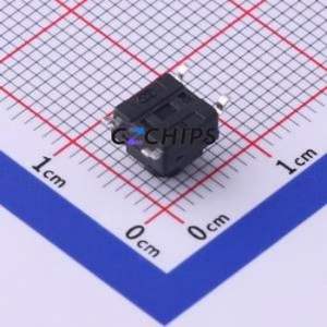 TS-1010GS-BR06026 Tactile Switch SMD-4P,6.2x6.2mm Switch Single Pole Single Throw Round Button 2.6N Vertical Mount - Product Image 2