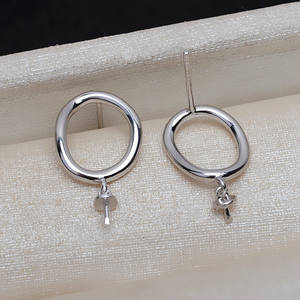 Pendientes de Plata S925 Estilo Barroco para Mujer, 8-14 Perlas Deformadas, Joyería Colgante para el Cabello, Accesorios DIY 3951 - Product Image 5